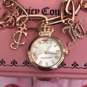 MEW Juicy Couture Rosegold Crowned Watch w/ Charms